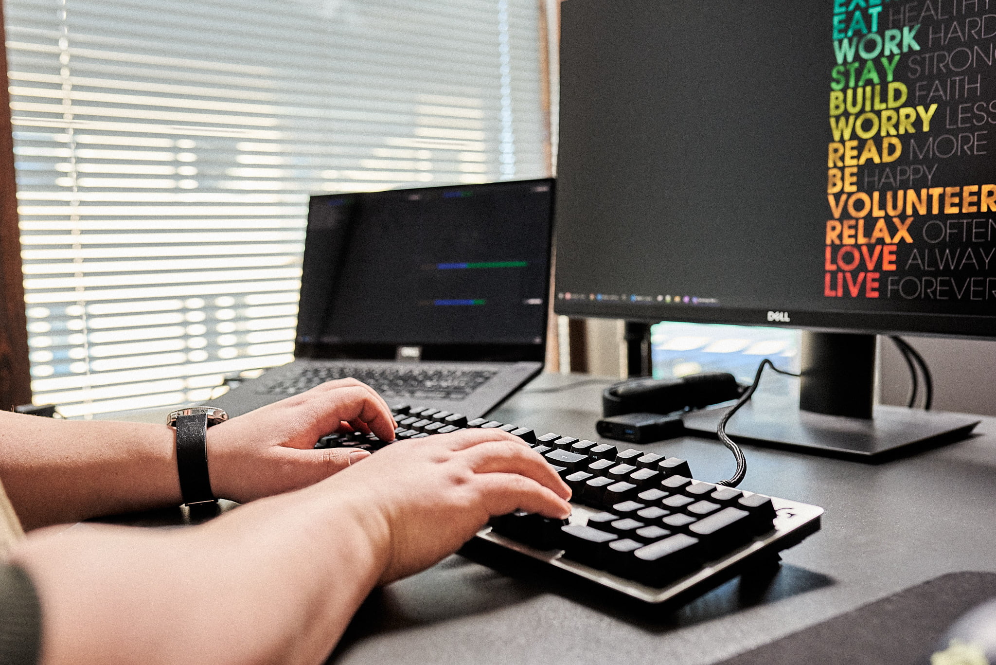 Person using a computer